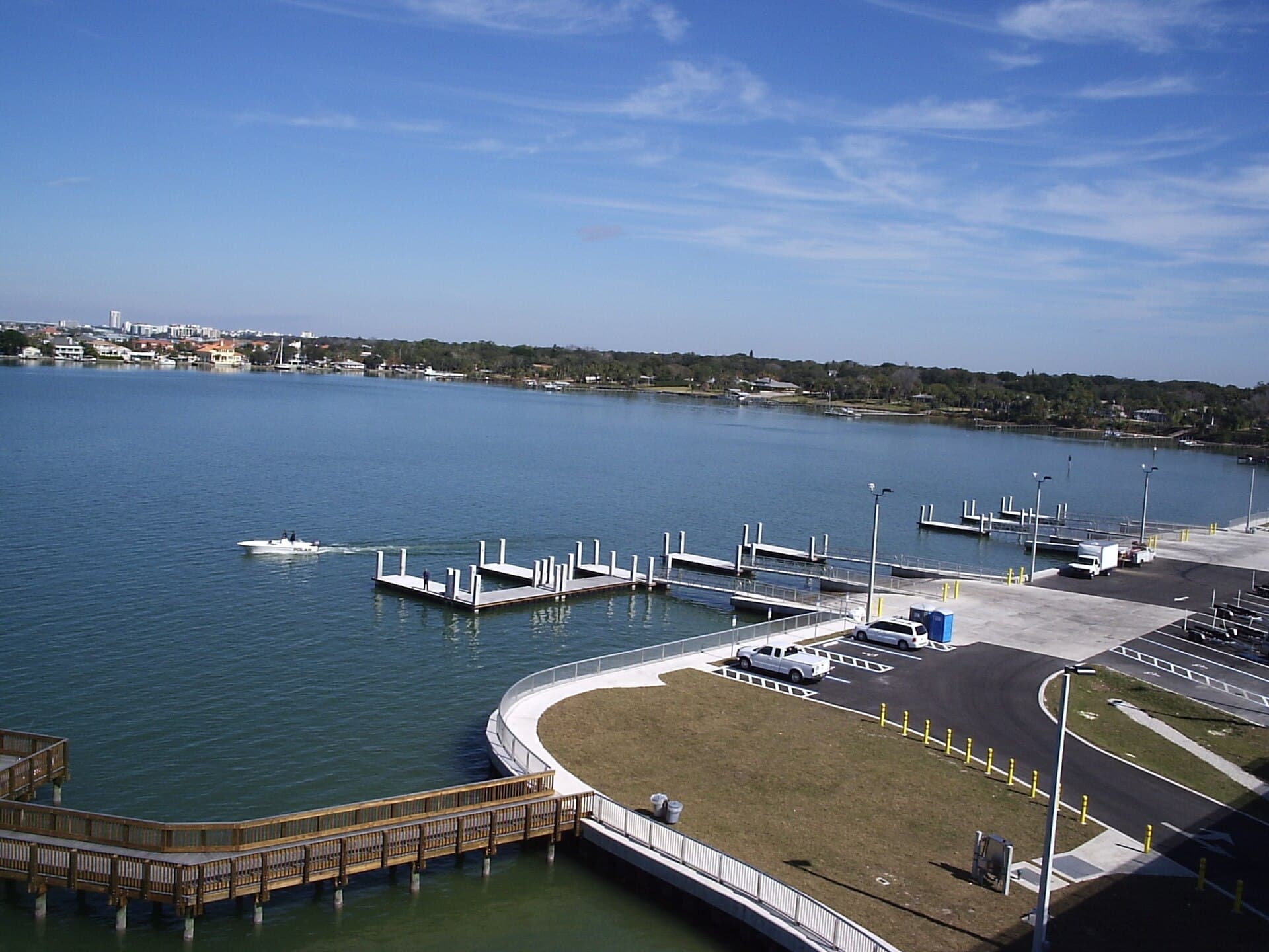 Belleair Causeway Boatramp Park, viewed from the bridge.